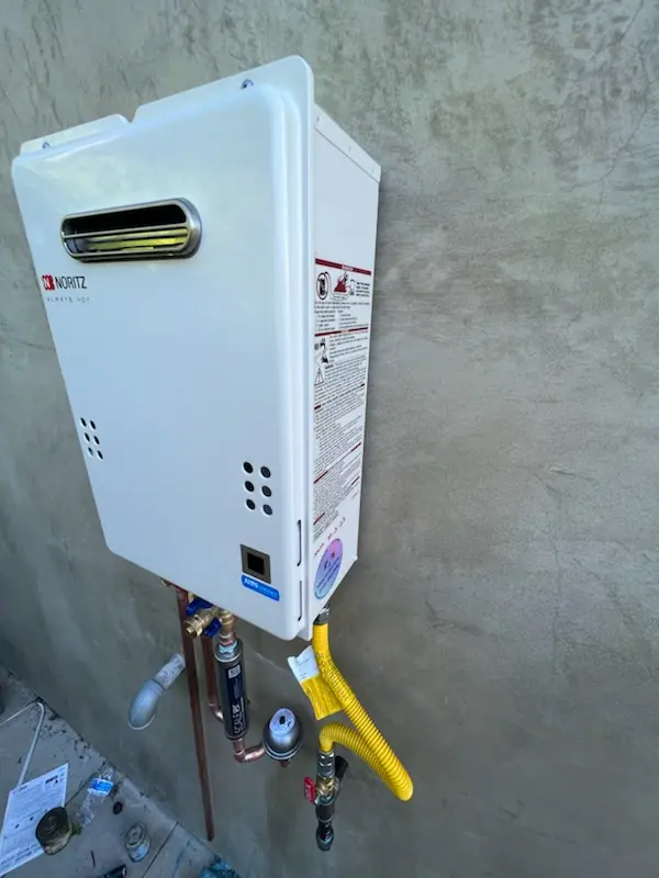 Tankless water heater installation for Horton Estates homes